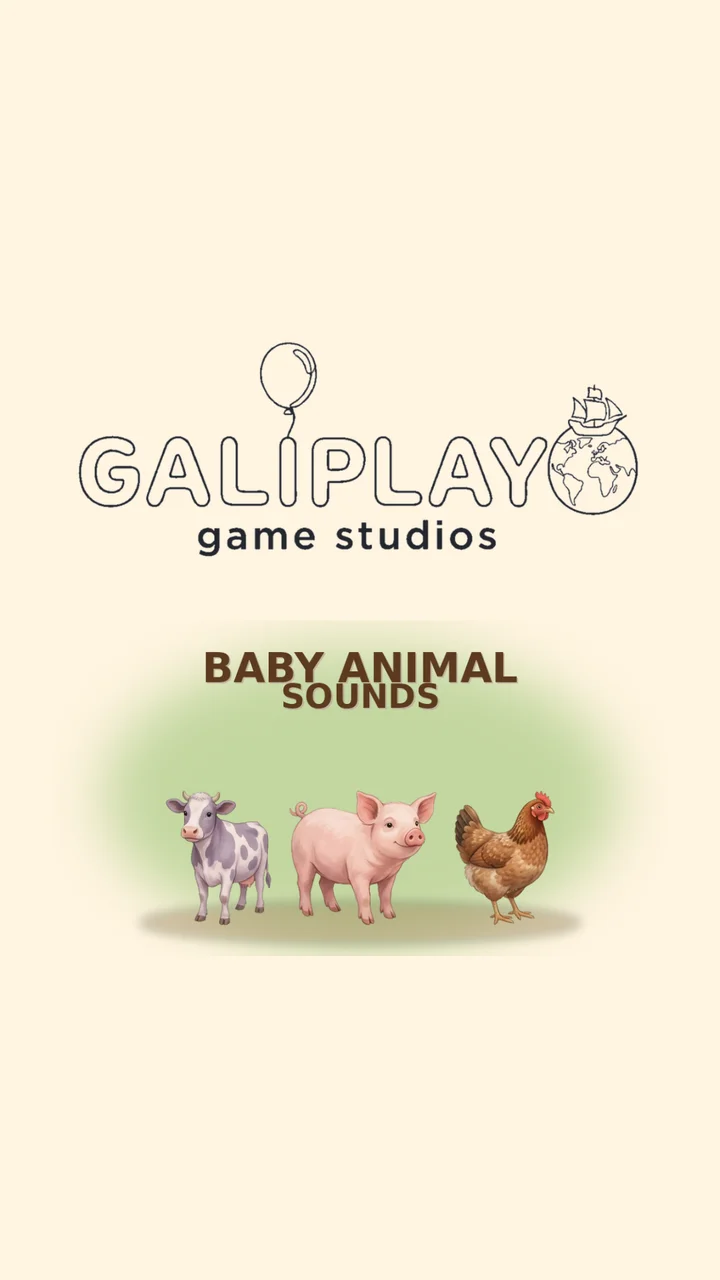 The opening screen, with the studio mark and Baby Animal Sounds.