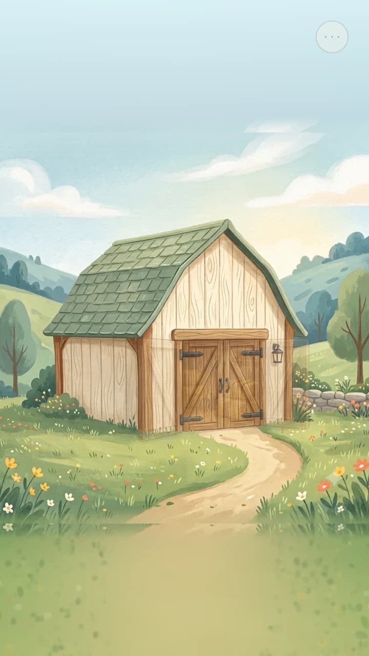 The barn doors opening.
